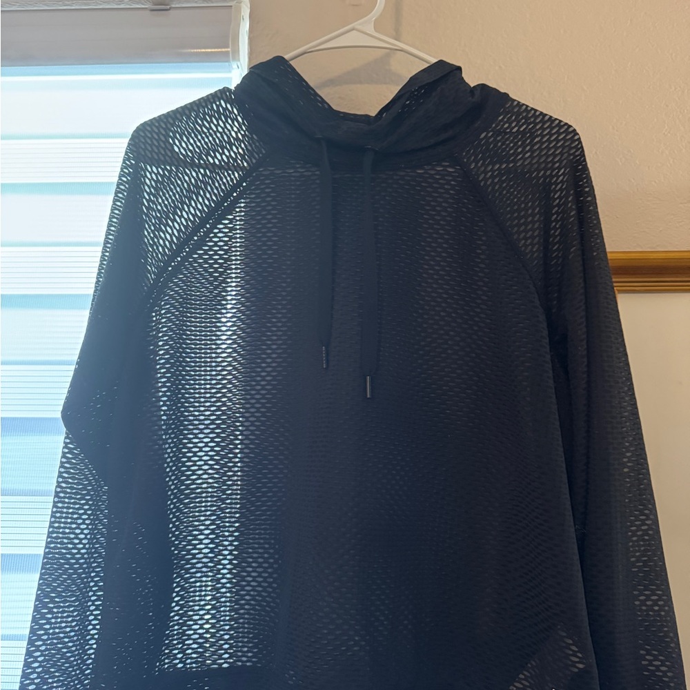 DKNY Black Mesh Hoodie